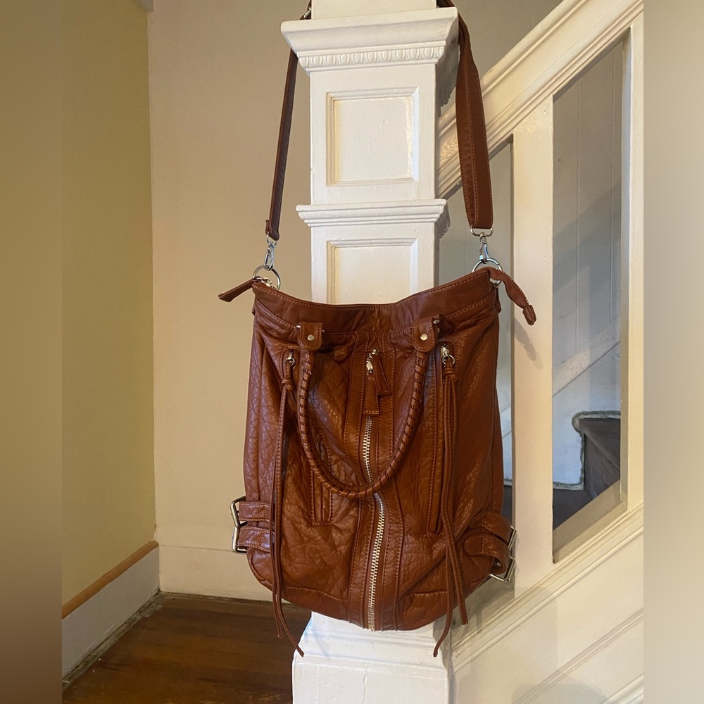 Urban Outfitters Brown Faux Leather Shoulder Purse Hobo Bag